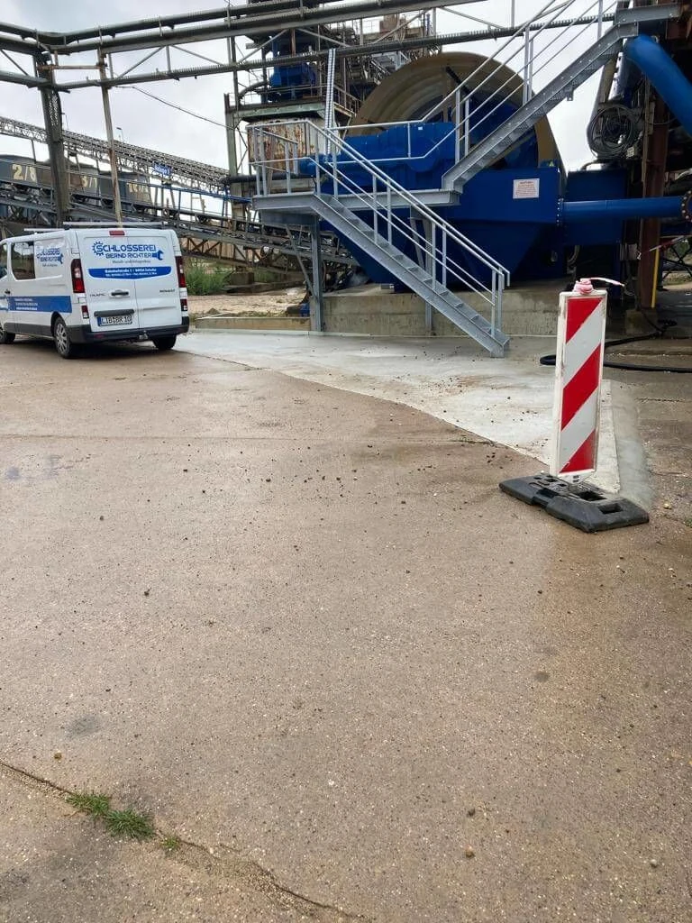 Stahlbau an einer Industrieanlage